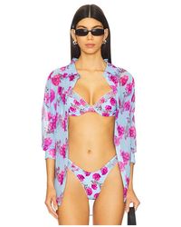 For Love & Lemons - Floral Stems Button Down Top - Lyst