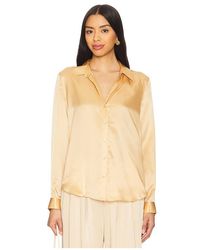 L'Agence - 'Agence 'Agence Blusa Abotonada Tyler En Color Ivory Talla En - Lyst