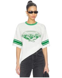 Junk Food - Eagles Oversized Stripe Ringer Tee - Lyst