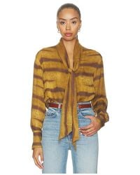 FRAME - The Silk Oversized Tie Shirt - Lyst