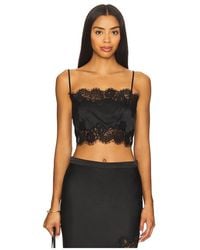 Fleur du Mal - Silk And Lace Bandeau Top - Lyst