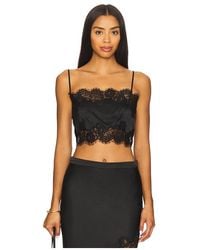 Fleur du Mal - Silk And Lace Bandeau Top - Lyst