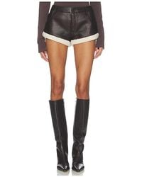 Urban Outfitters - Faux Shearling Leather Short - Lyst
