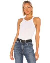 LNA - Ribbed Skinny Racer Tank - Lyst