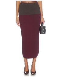 Matthew Bruch - Colorblock Midi Skirt - Lyst