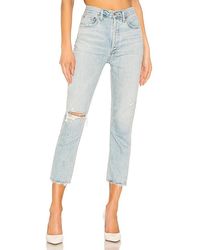 Agolde - Riley High Rise Straight Crop. Size 33. - Lyst