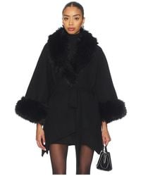 Alice + Olivia - Joanne Sweater Coat With Faux Fur Trim - Lyst