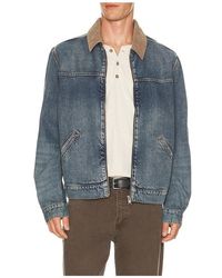 FRAME - Denim Zip Trucker - Lyst