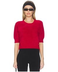 L'Agence - Guinevere Short Sleeve Crop Crew - Lyst