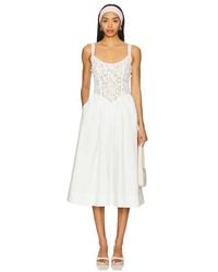 For Love & Lemons - Blossom Lace Midi Dress - Lyst