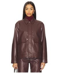Pistola - Valerie Faux Leather Bomber Jacket - Lyst