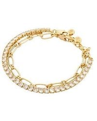 Ettika - Crystal & Oval Chain Bracelet Set - Lyst