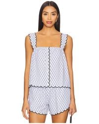 WeWoreWhat - Scallop Button Front Tank - Lyst