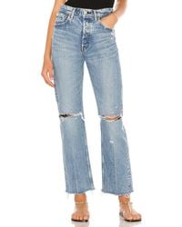 Moussy Pierna recta viola - Azul