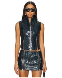 Kim Shui - Faux Leather Bustier With K Zipper - Lyst