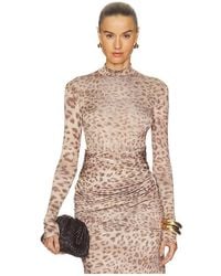 LAPOINTE - Printed Jersey Mock Neck Bodysuit - Lyst
