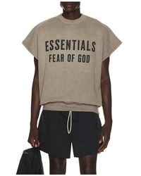 Fear Of God - Relaxed Fleece Cutoff Sweatshirt - Lyst