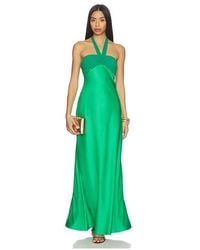 Runaway the Label - Marilla Ruched Halter Maxi Dress - Lyst