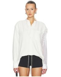 Area - Deconstructed Sequin Oxford Shirt - Lyst