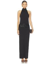 superdown - Vestido Largo Sabriana En Color Negro Talla (También En M, S, Xl, Xs, Xxs) - Lyst