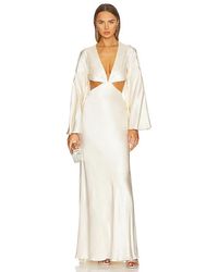 Shona Joy - La Lune Flared Sleeve Open Back Maxi Dress - Lyst