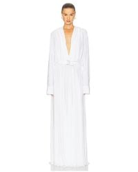 Norma Kamali - Hooded Super Oversized Nk Shirt Flared Gown - Lyst