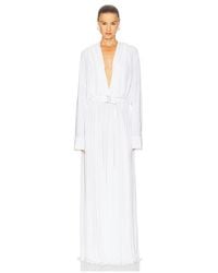 Norma Kamali - Hooded Super Oversized Nk Shirt Flared Gown - Lyst