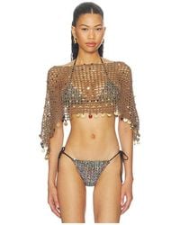 superdown - Maris Crochet Poncho - Lyst