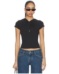 GRLFRND - Keyhole Twist Short Sleeve Tee - Lyst