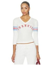 Frankie's Bikinis - School Girl Pointelle Three Quarter Sleeve Shirt - Lyst