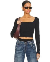 Free People - X Intimately Fp Have It All Long Sleeve In Washed Black - Lyst