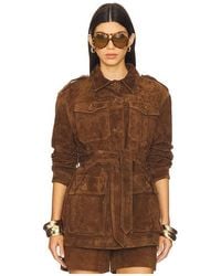 AEXAE - Leather Suede Mid Jacket - Lyst