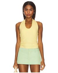 Susana Monaco - Top Halter En Color Amarillo Talla (También En M, S, Xs) - Lyst