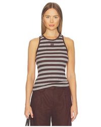 Ganni - Soft Cotton Rib Tank Top - Lyst