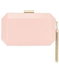OLGA BERG - Lia Facetted Clutch With Tassel - Lyst