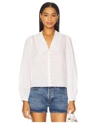 FRAME - Blusa Meadow En Color Blanco Talla (También En M, S, Xl, Xs) - Lyst