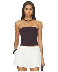 Enza Costa - Cotton Rib Bandeau Top - Lyst