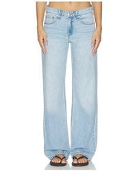 Rag & Bone - Featherweight Cam Low Rise Full Straight Jeans - Lyst
