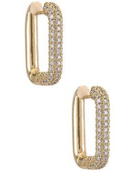 Shashi - Cosmo Pave Hoop - Lyst
