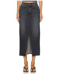 Hudson Jeans - Falda Reconstructed En Color Negro Talla En - Lyst