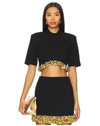 Jonathan Simkhai - Cropped-Oberteil Mit Pailletten Jalen - Lyst