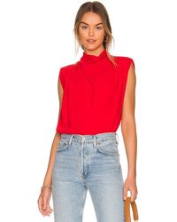Amanda Uprichard - X Revolve Sleeveless Fabienne Top En Color Rojo Talla En - Lyst