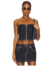 A.Brand - Cameron Denim Bustier - Lyst