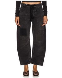 Free People - Moxie Low Slung Pull On Barrel Wide Leg Jeans - Lyst