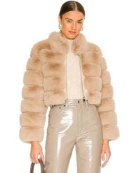 Adrienne Landau - Faux Fox Fur Jacket - Lyst