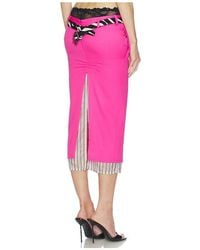 The Attico - Low Rise Midi Skirt - Lyst