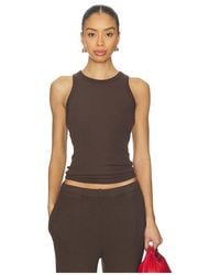 SPRWMN - Top De Tirantes Tipo Racer De Canalé En Color Chocolate Talla (También En M, S, Xs) - Lyst