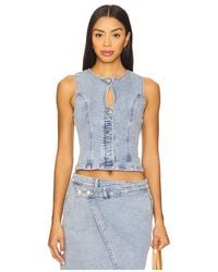 SOVERE - Oberteil Aus Denim Etch - Lyst