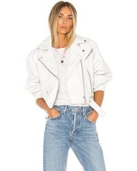 Lamarque - BLOUSON EN CUIR DYLAN en White - Lyst