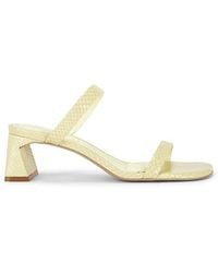 Jonathan Simkhai - Clara Snake Print Leather Block Heel - Lyst